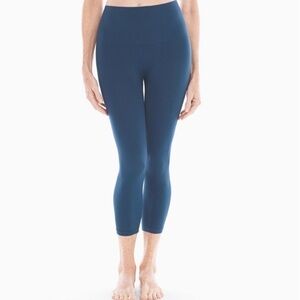 NWT Soma High Waisted Seamless Cropped Leggings in Blue